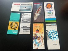 Selection of Rare Vintage 1960s Cunard Cruise Brochures 