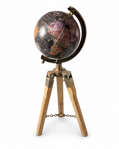 Vintage style world globe - style,