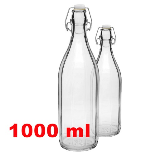 Square litre glass - square, 1