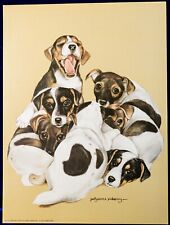 Jack Russell Terrier puppies  pollyanna pickering print pedigree dog collectable