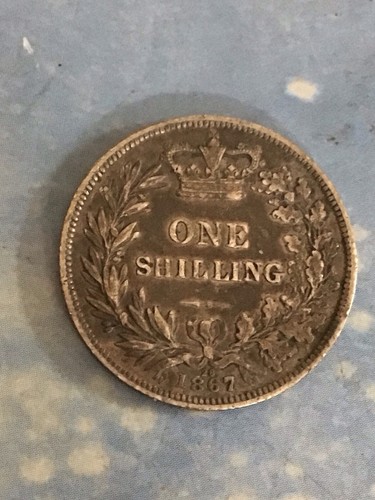 Victorian shilling 1867 - in, vf+