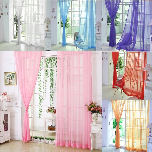 Single plain voile net curtain - plain,