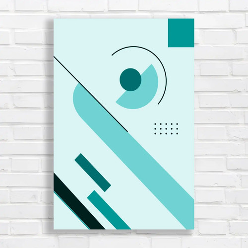 Modern geometric abstract teal - abstract,