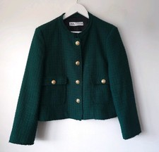 Zara Green Textured Boucle
