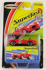 MINT 1965 SHELBY AC COBRA 427 S/C SEALED W BOX ON CARD 1 MATCHBOX SUPERFAST 35