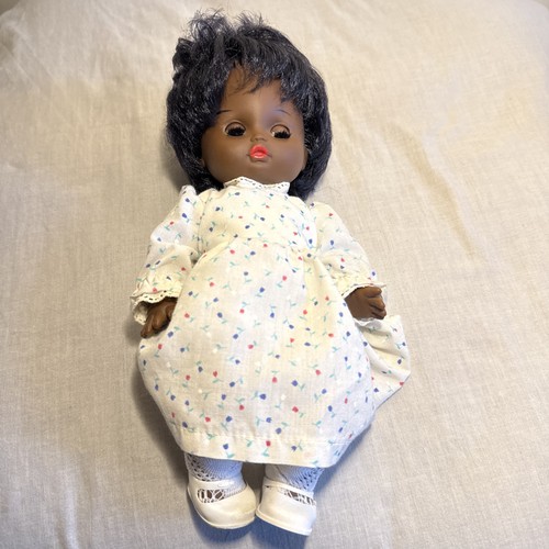 Vintage doll black - black, 11”