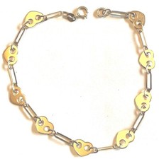 9ct gold heart paperclip