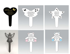 Memorial Heart Plaque Graveside Cemetery Stake Mum Dad Grandad Gran Sadly Missed