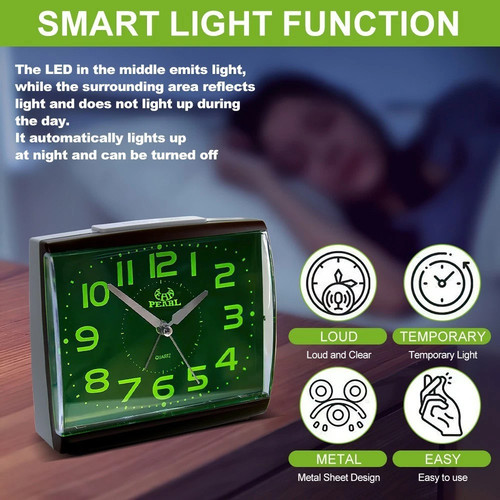 Silent bedside alarm clock - silent,