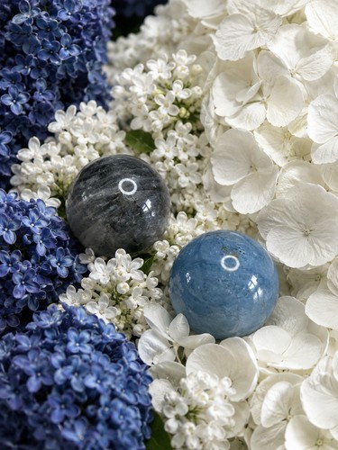 Two spheres aquamarine - two,