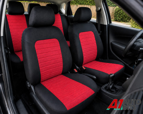 Car seat covers red black - covers,