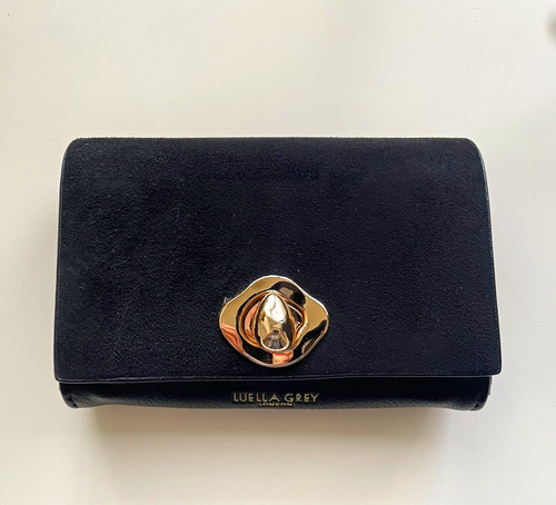 Luella grey black - faux, leather