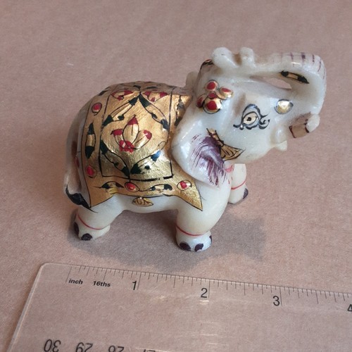 Marble elephant statue heavy - marble,