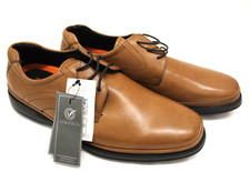 M&S Mens Leather Lace Up AirFlex Premium Comfort Ultralight Shoes ~Size 10 Brown