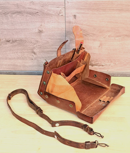 Swiss vintage leather bag - swiss,