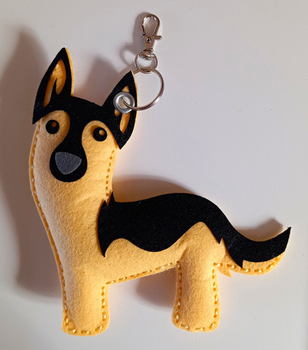 Multi felt german shepherd dog - german,