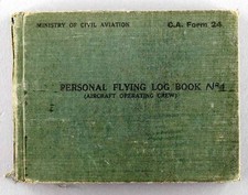OLLEY AIR SERVICES AIRWORK IRAQ PETROLEUM CO PILOTS LOG BOOK 1947-50 RAPIDE