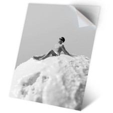 1 x Vinyl Sticker A2 - BW - ny Ice Cream Sunbathing #35569