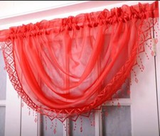 Plain macrame voile swag - macrame,