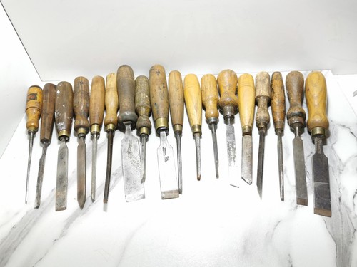 Pcs vintage antique chisel - 18,