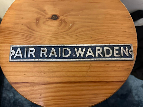 Wwii metal air raid warden - air,