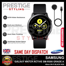 Samsung Galaxy Active Watch 40mm SM-R500 Smart Watch GPS BLACK Grade A+CHARGR