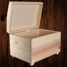 Large wooden storage chest box - large,