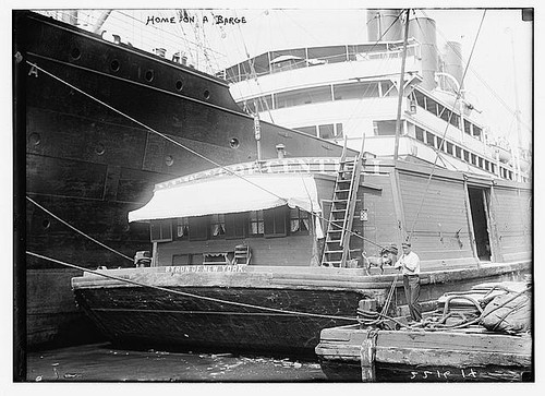 Home barge c1900 - barge,