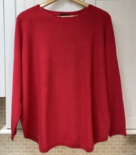 Red Knitted Sweater Oversized