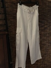 Ladies Zara white trousers size Medium W 30 L 30
