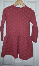 Long Sleeve Spotty Textured Dress From TU 4-5Yrs 