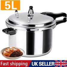 5L Home Dual Handle aluminum Pressure Cooker Kitchen Catering Cookware New