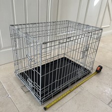 Grey Puppy Dog Crate Pet Cage