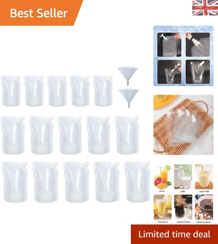 15pcs refillable drink pouches - refillable,
