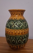 Vintage Retro Mid-Century West German Aztec Style vase 