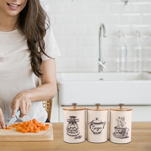 Piece metal canister set - 3-piece,