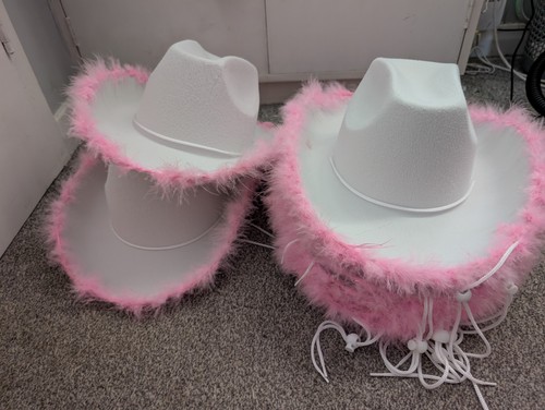 10x white pink fluffy - pink,