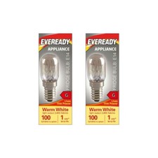 2 x Eveready 15W 15 Watt FRIDGE LAMP SES E14 BULB LAMP S874 or Salt lamp