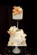 Dummy And Decorative Wedding Cake In Polystyrene With Sugar Flowers