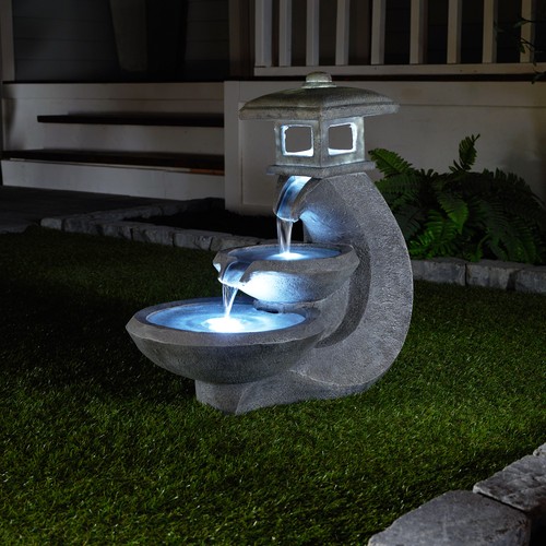 Pagoda tiered water fountain - tiered,