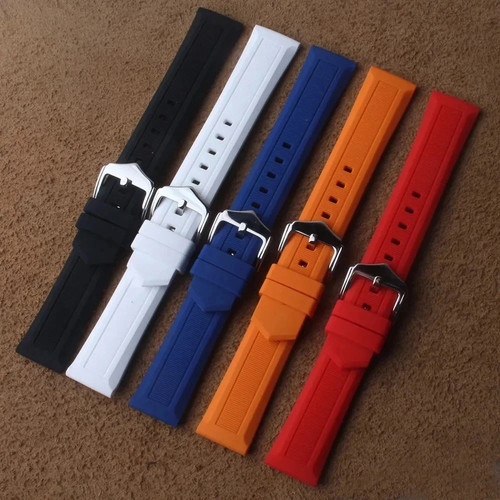 20mm rubber silicone watch - 20mm,