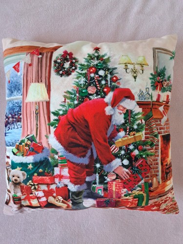 Christmas cushion santa - christmas,
