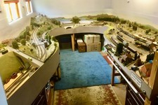 Large fully landscaped 00 gauge model railway layout for sale
