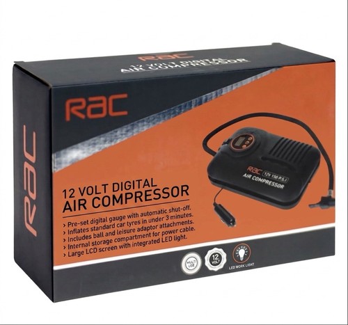 Rac 12v car tyre inflator - rac,