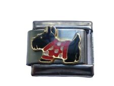 SCOTTIE DOG CHARM TERRIER SILVER ITALIAN CHARM  fits all Italian bracelet AL4