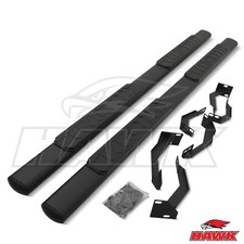 SIDE STEPS BARS BLACK FOOT RAILS RUNNING BOARDS FOR VW AMAROK DOUBLE CAB 10-20