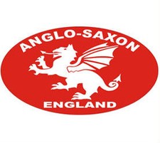 WHITE DRAGON OF THE ENGLISH CAR WINDOW STICKER - ANGLO-SAXON - England Decal