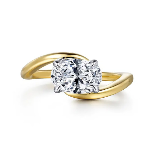 Diamond ring engagement - diamond, gold