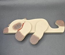 Vintage Wood Sleeping Cat