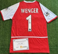 Arsene Wenger Hand Signed 03/04 Arsenal Invincibles Home Shirt with COA